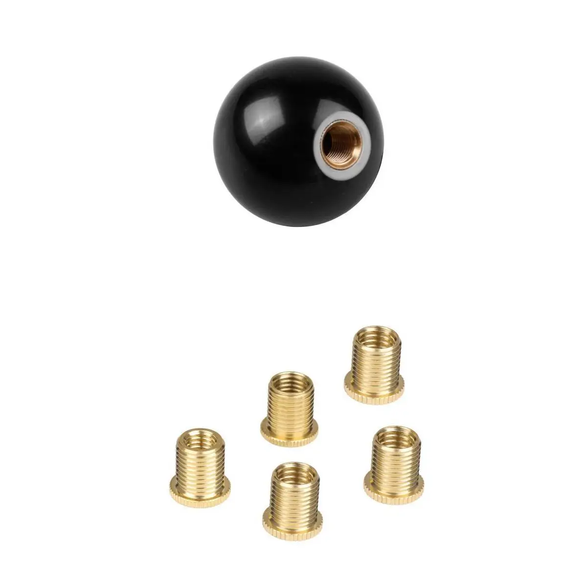 Black 8 Ball M12X1.25 Shift Knob Shifter Lever Selector With M10x1.5 Nuts