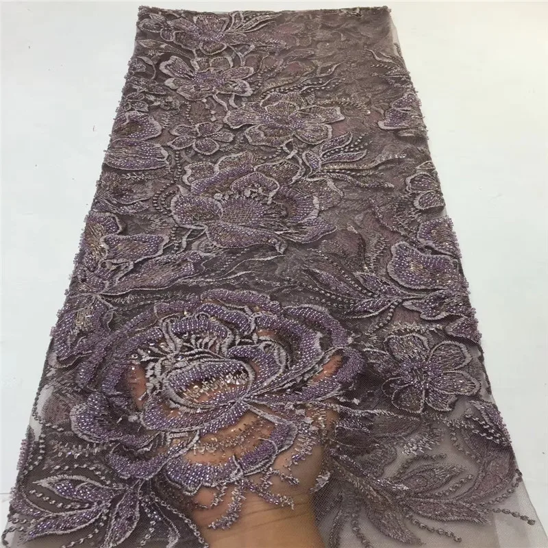 Тюбик из бисера, Последняя французская сетка, кружевная ткань, нигерийская Свадебная кружевная ткань, высокое качество, Африканское кружево для платья x14-13