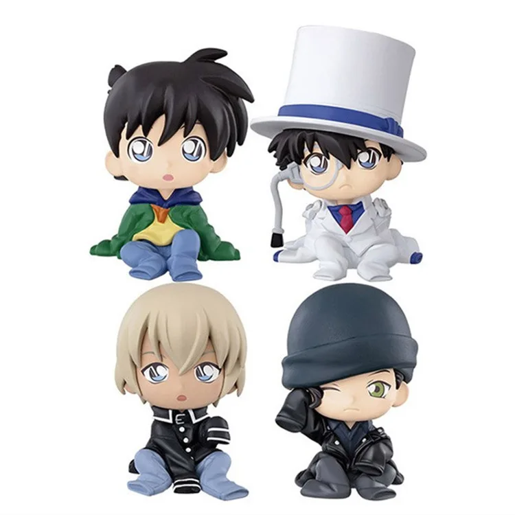 4 шт./компл. чехол для аниме Detective Conan закрытый Edogawa Konan Kaitou Kidd Furuya Rei Akai Shuuichi фигурка