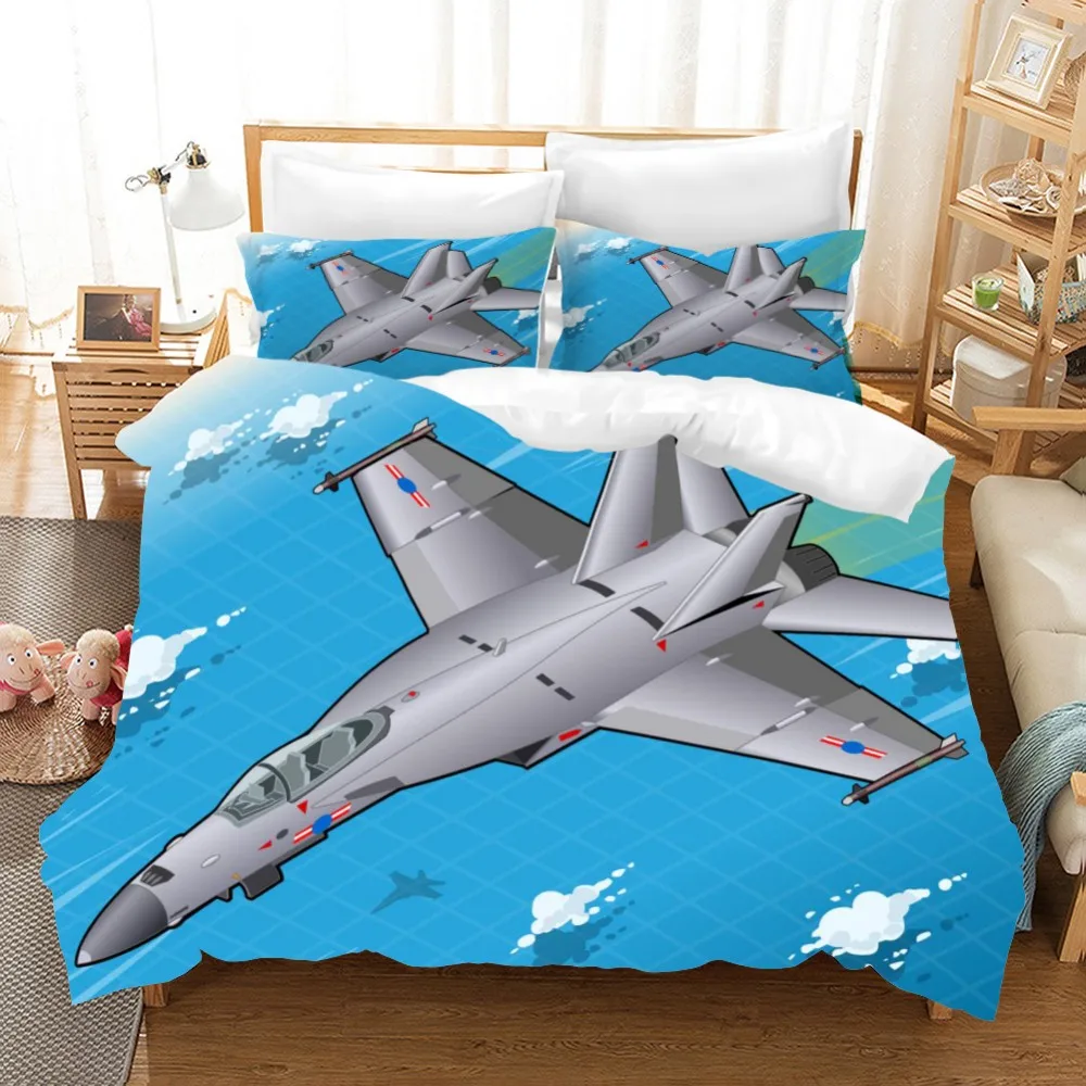 

2/3 Pieces Bedding Set Plane Primary Flight Display Duvet Cover Soft Pillowcase Twin Queen King Size Boys Bed Set Quilt Cover