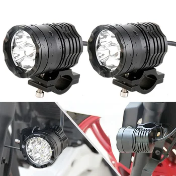 

2pcs 60W Motorcycle LED Auxiliary Light Driving Spot Headlamp Fog Light Motorcycle Headlight Lamp 6000K White 12V