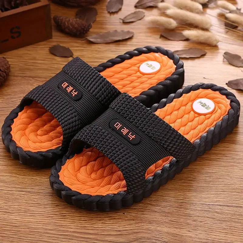 Slippers Male Sandals Massage Bathroom Summer Couple Indoor New Home PVC Pvc-Material
