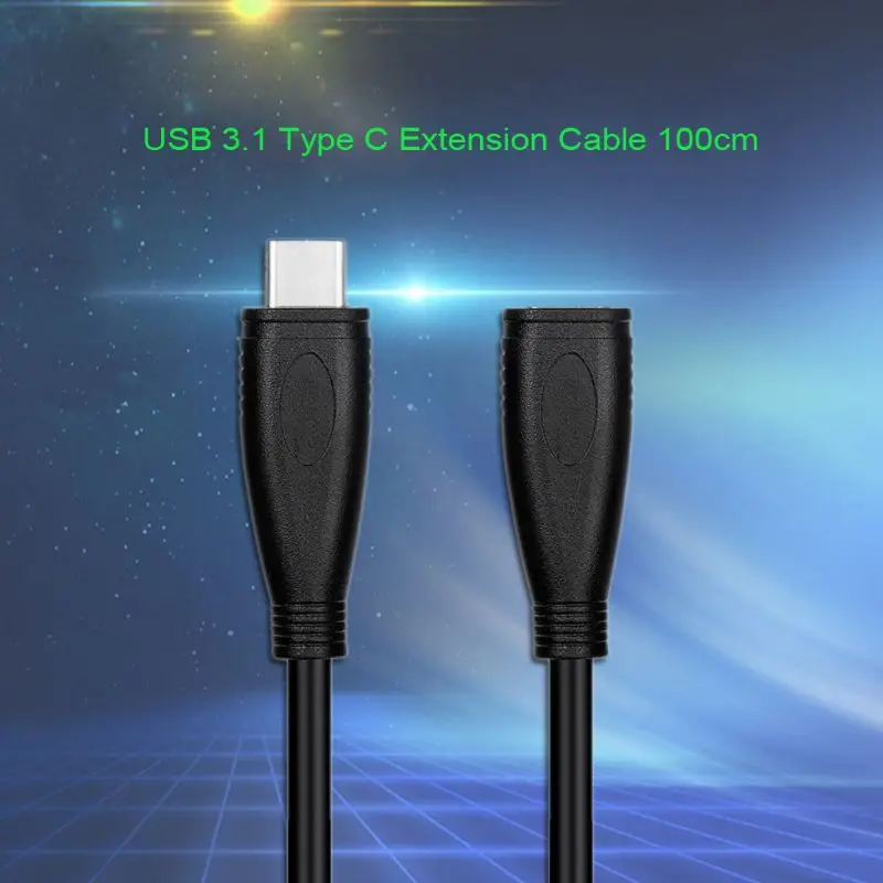 1 м USB 3,1 Удлинительный соединитель папа-мама кабель-удлинитель типа C