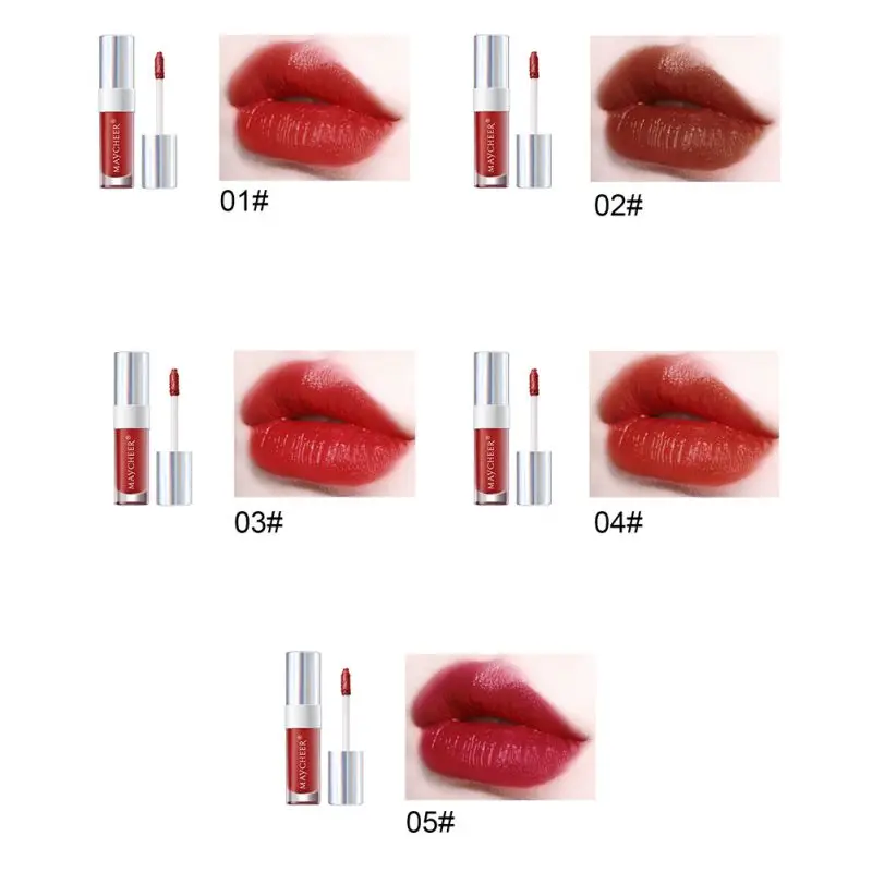 Matte Lip Gloss Non-stick Cup Colorfast Long-lasting Easy To Color Matte Lip Glaze Lipstick