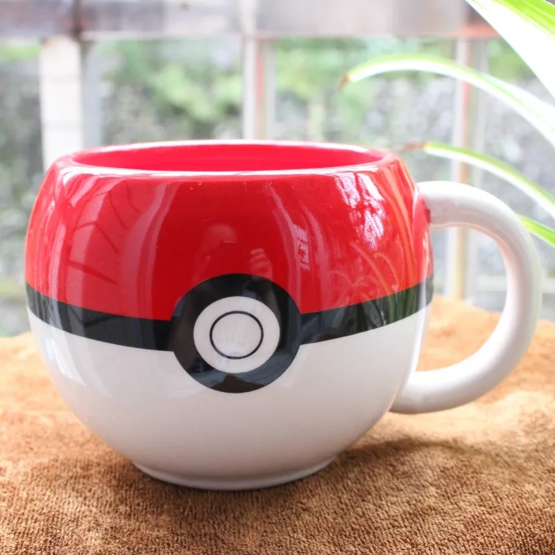 320 мл Pokemon Go покебол Пикачу кофейная кружка, рукоятка керамическая кофейная кружка, кружка для чая для мальчика сюрприз Подарочная кружка
