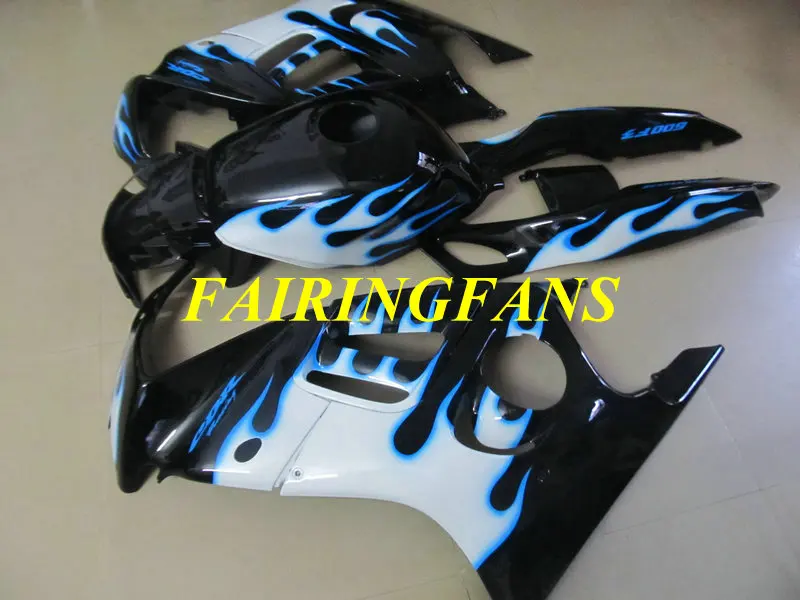 Мотоцикл обтекатель комплект для HONDA CBR600F3 97 98 CBR 600 F3 CBR 600F3 CBR600 1997 1998 синий Обтекатели с пламенем части+ подарки HM12
