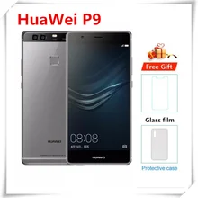 Original HuaWei P9 4G LTE Mobile Phone 12.0MP+12.0MP+8.0MP 3GB RAM 32GB ROM Kirin 955 Android 6.0 5.5" 3000mAh Cellphone