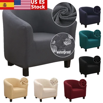 

Stretch Waterproof Cover for Armchair Sofa Couch Living Room 1Seat Knitted Sofa Slipcover Single Seater Furniture Cover Elastic