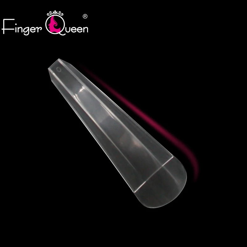 Fingerqueen 500 шт прозрачные пикантные длинные балерина гроб накладные ногти