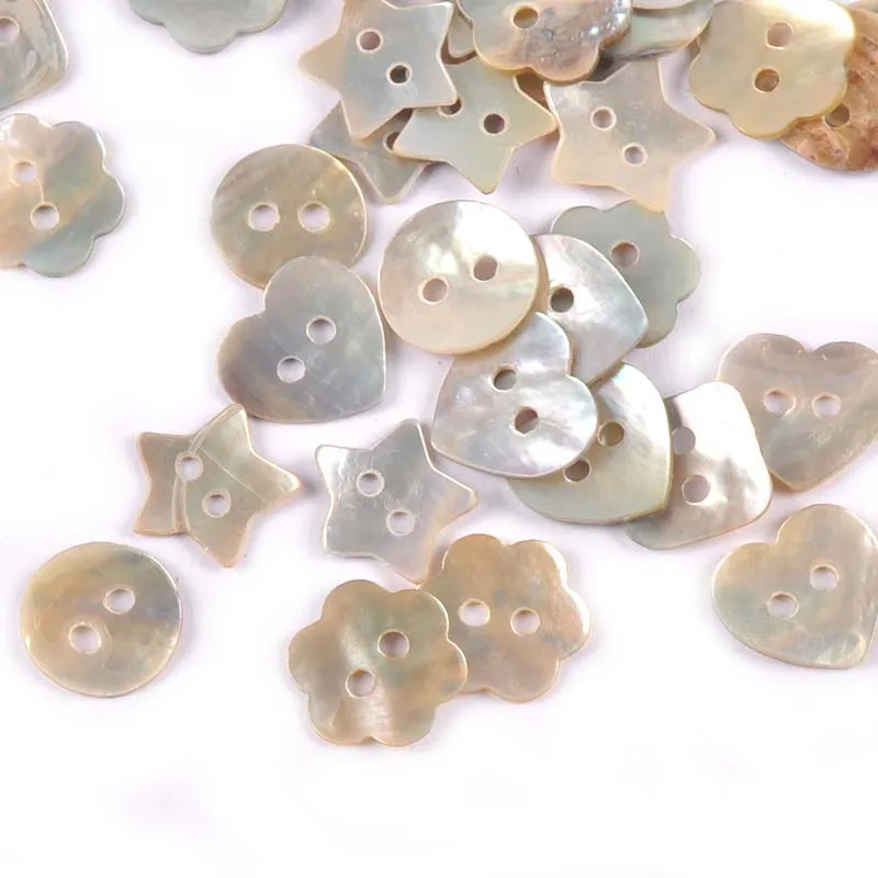 50Pcs 2 Holes Color Mother Of Pearl Round Shell Buttons Sewing Accessories DIY Kid Apparel Supplies Scrapbooking Crafts c2428