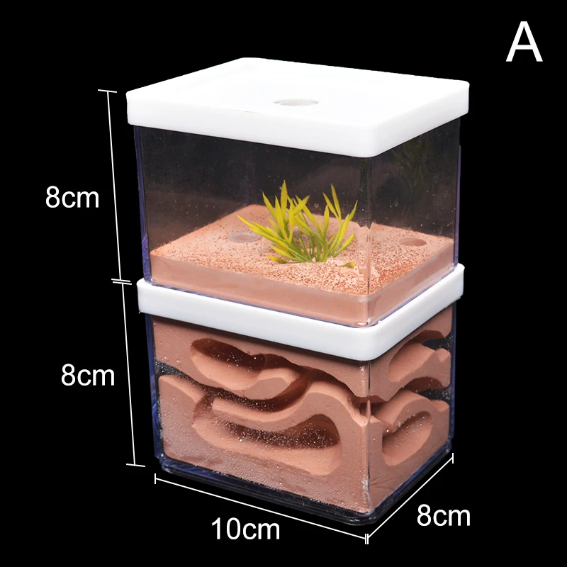 Новая Большая штукатурка муравьиная ферма Природный экологический большой Муравьиное гнездо замок насекомых мастерская домашний муравей дом с площадью кормления - Цвет: A
