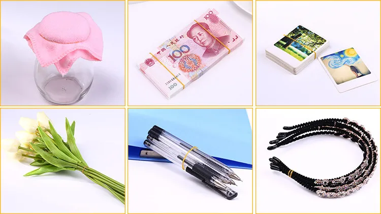 Description Picture 4 of item200Pcs 16*1.4mm Red Office Rubber Ring Rubber Bands Strong Elastic Bands Stationery Holder Band Loop School Office Supplies