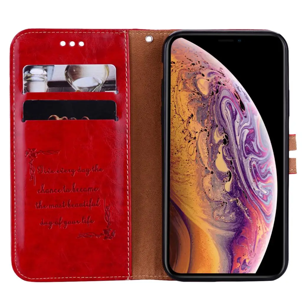 Для iPhone 11 Pro XS Max Чехол-книжка из искусственной кожи чехол-бумажник для iPhone X XR 5 5S SE 6 6S 8 7 Plus 7 Plus Мягкий чехол-книжка из ТПУ