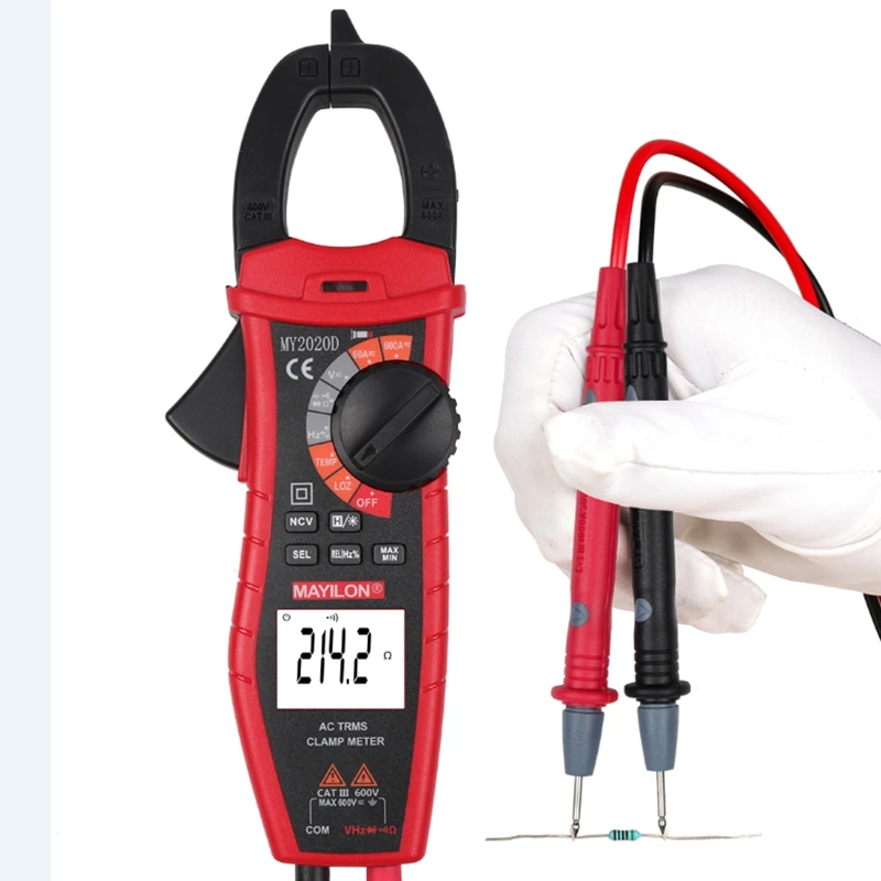 

Auto Range Digital Multimeter LCD AC/DC Current Voltage Capacitance Frequency Resistance Temp TRMS Clamp Meter LOZ Data Hold