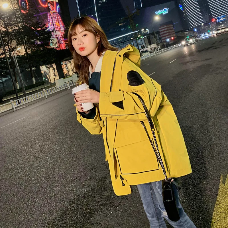 

College Student School Season WOMEN'S Coat Women's College Style Harajuku Versatile Loose-Fit Korean-style Early Autumn Thin 201