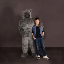 2.2m Inflatable Long Fur Wolf Mascot Costume Fursuit Cosplay Party Game Dress Outfits Advertising Carnival Halloween Xmas Adults