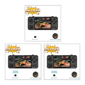 

RK2020 Retro Game Console Handheld Portable Game Host Machine with 3.5Inch High Definition IPS Screen 32G/64G X6HB