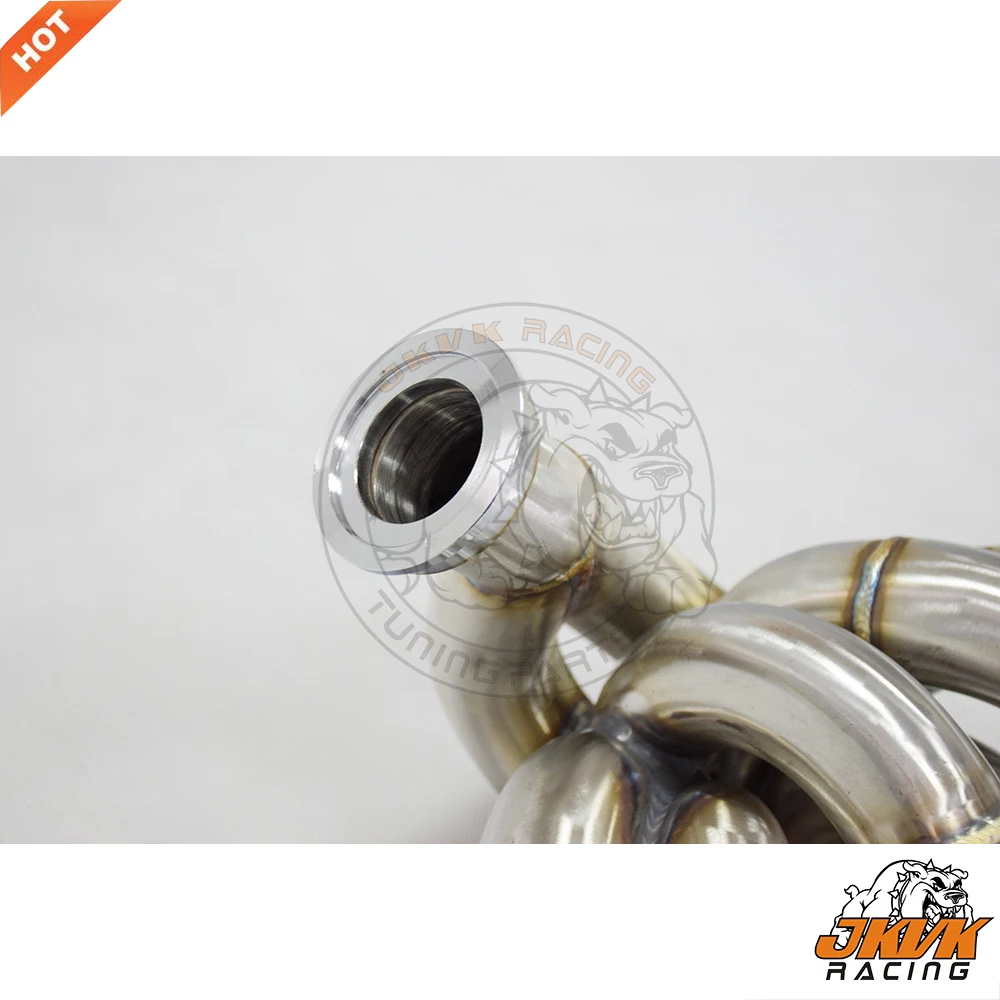 JKVK RACING SS321 3,0 мм Толстая Паровая труба турбо коллектор V-band+ 44 мм расточка для 1JZGTE VVTI T3/T4 двойной прокрутки одинаковой длины