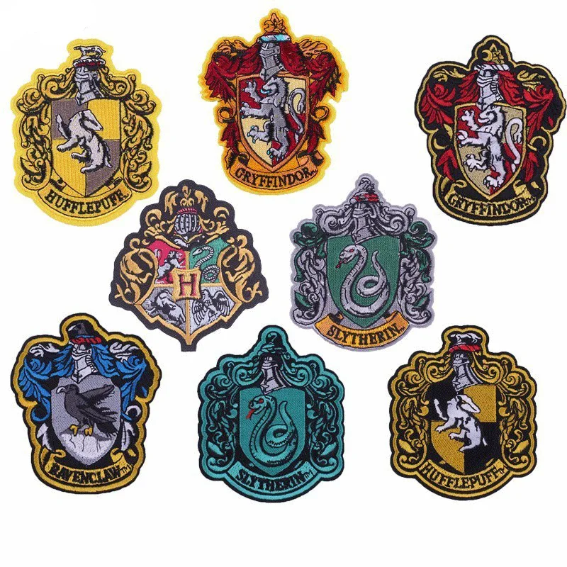 

New Style Computer Embroidered Patch Harry Potter College Emblem Childrenswear Embroidered Patch Flower Stickers Clothing Access