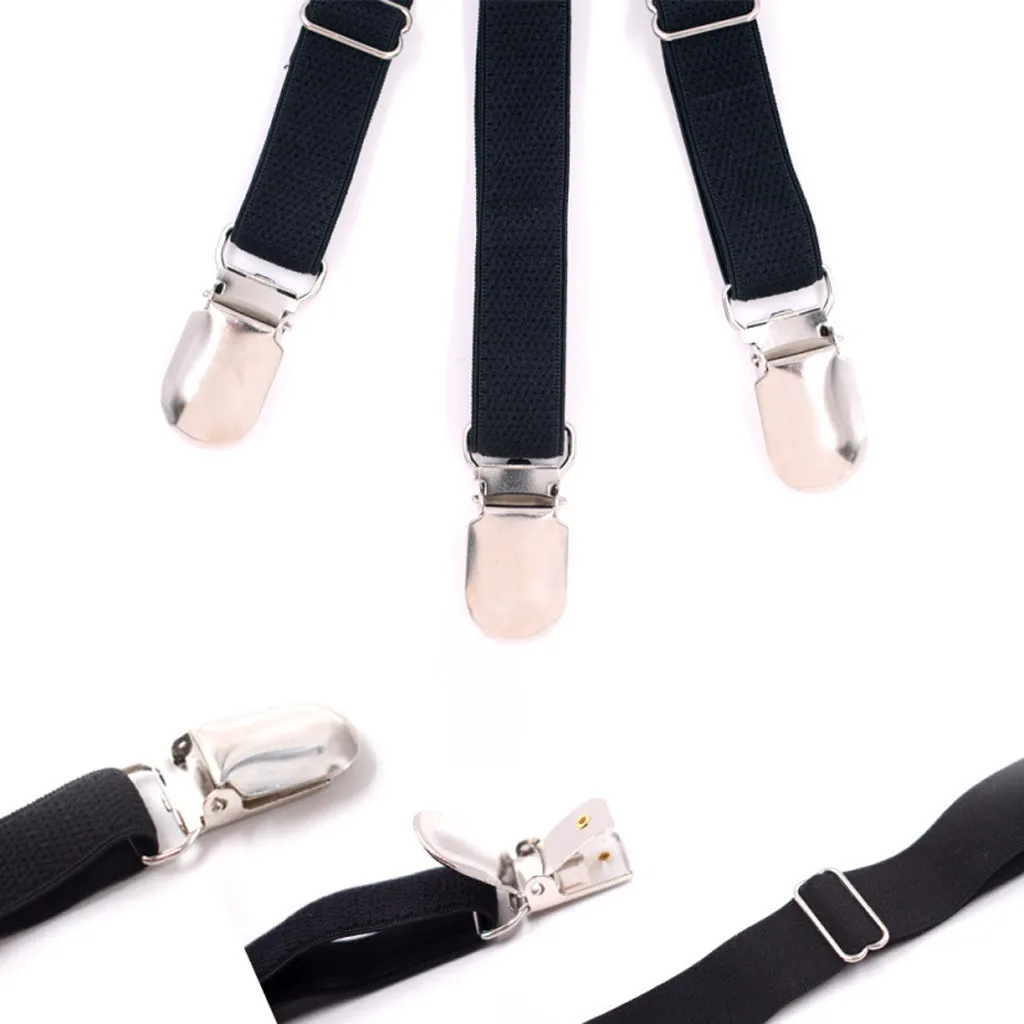 1 Pair Men Shirt Stays Belt with Non-slip Locking Clips Keep Shirt Tucked Leg Thigh Suspender Garters Strap#L10