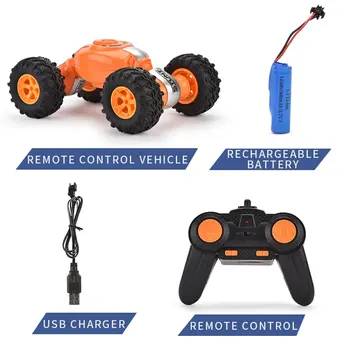 

C016S RC Cars Off-Road Twisting Double Side Stunt Car 360 Degree Rotation 2.4G Remote Control Vehicles Toy Xmas Birthday Gifts