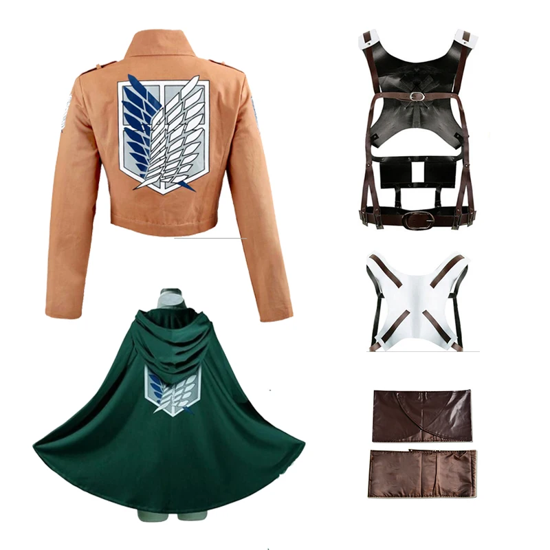 Attack on Titan Shingeki no Kyojin костюм для косплея, комплект из кожаных шорт с ремнем, фартук, юбка, плащ Легион|Костюмы аниме| | АлиЭкспресс