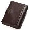 KAVIS Free Engrave Genuine Leather Wallet Men Passport Cover Coin Purse travel Walet PORTFOLIO Portomonee Vallet and Card Holder ► Photo 3/6