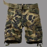 2023 summer Korean style camouflage cargo shorts men loose washing Multi-pocket cargo shorts for men 29-42 1