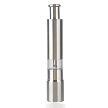 

Stainless Steel Thumb Push Salt Pepper Grinder Spice Sauce Mill Grind Stick Tool