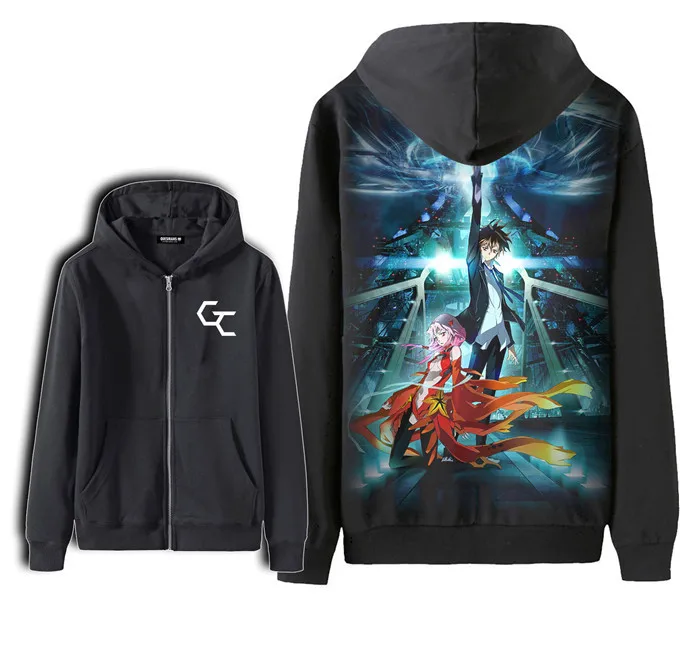 Модная Толстовка Unsiex, толстовки для мужчин и женщин с принтом аниме Guilty Crown, худи для косплея, худи на молнии