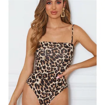 

Summer Sexy Women Romper Outfits Summer Sling Bodysuit Jumpsuit Leopard Snake skin Strapless Club Streetwear Clothing Female