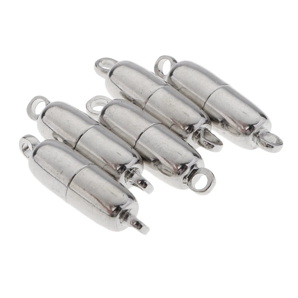 

5 Pcs Ellipse Magnetic Clasps for Bracelet Necklaces DIY Jewelry Findings