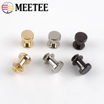 

Meetee 10/20pcs 11mm Flat Head Screws Nail Rivet Buckle Bags Strap Decor Foot Screw Nail Clasp DIY Leather Hardware Accessories