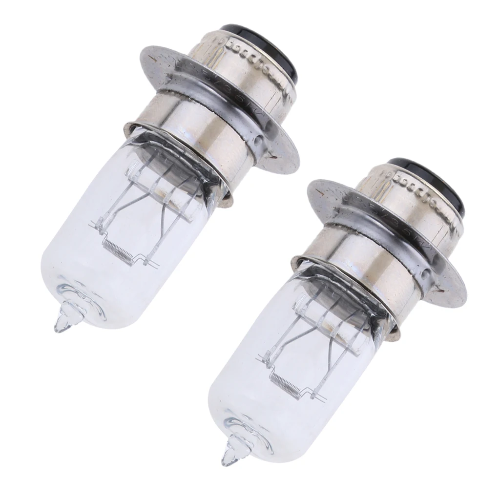 2 Pcs P15D-25-1 12V 35/35W Motorcycle White Halogen Headlight Headlamp Bulbs 2 x 0.4 Inch