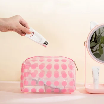 

Korea Transparent Women Storage Bag High Capacity Travel Makeup Bag Waterproof Organizador Armario Ropa Korea Household MM60SNB