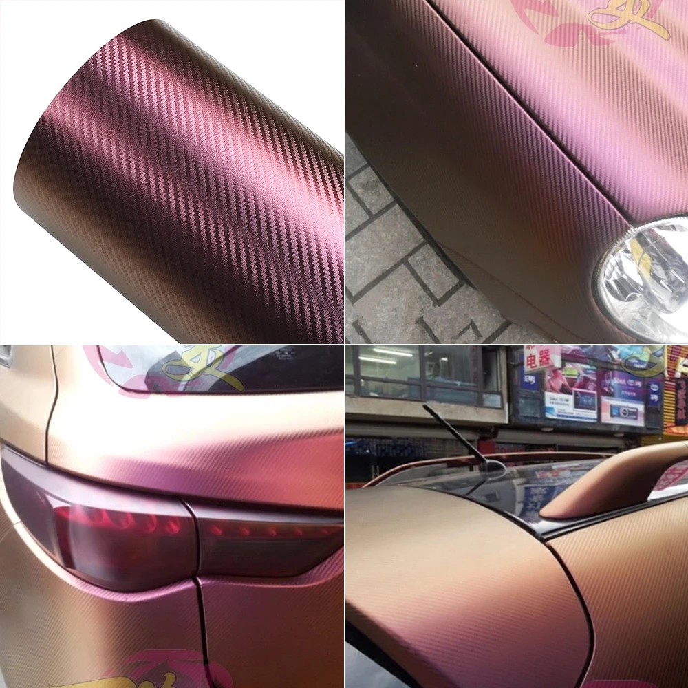 Car Chameleon Sticker 20/30/50CM*1.52M Vehicle Purple Color Stickers PVC Carbon Fiber For Interior Vinyl Wrap | Автомобили и