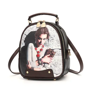 

JUILE New Crossbody Bags Women Fashion Cartoon print Leather Female Messengers Zipper Designer Shoulder Handbag Bag Lady Clutch