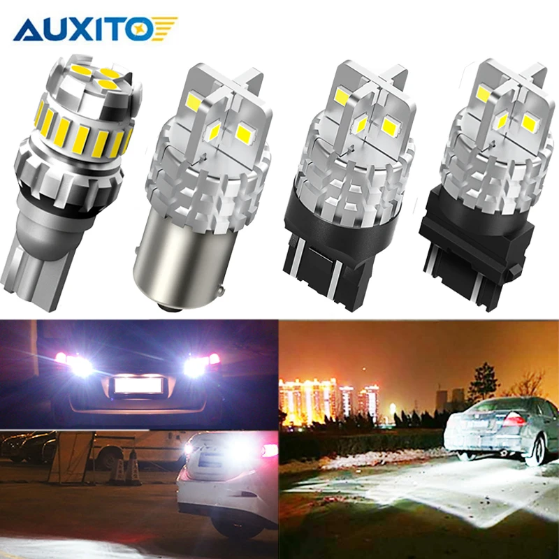 

2PCS Canbus 1156 P21W LED 3157 7443 W21/5W Backup Reverse Light DRL 6000K White For Mercedes Benz C200 2014/Seat Leon MK2 2012