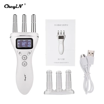 

Electric RF Magnetic Infrared Lymphatic Detoxing Acid Drainage Back Arm Neck Guasha Body Face Tighten Lifting Massager Pen Fork