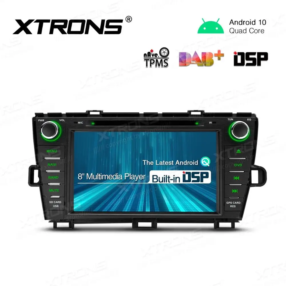 " Android 10,0 Q OS автомобильный DVD Мультимедиа gps радио для Toyota Prius 2009-2013(правый руль) с полной поддержкой выхода RCA