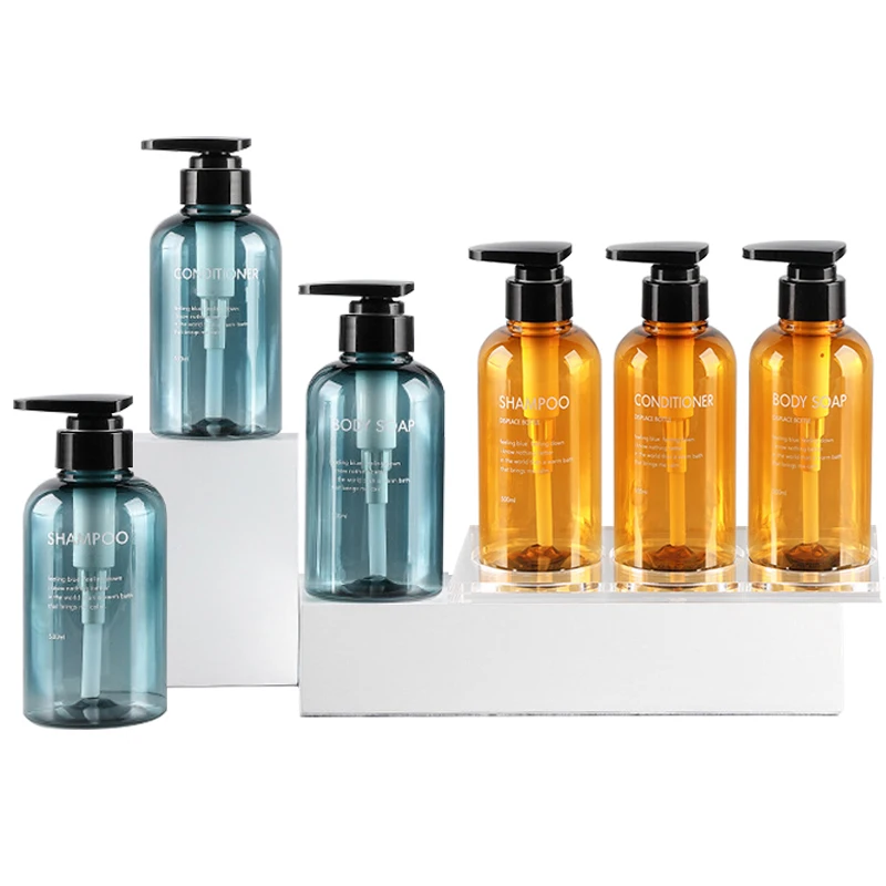 Sıvı sabunluk şişe banyo şampuanı duş jeli şişesi basın tipi losyon boş şişe 300ML/500ML