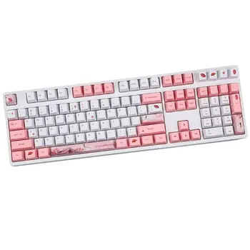

Mechanical Keyboard Cute Keycaps PBT OEM Profile Dye-Sublimation Keycaps For GH60 GK61 GK64 Keyboard-Magpie Girl near the Bridge
