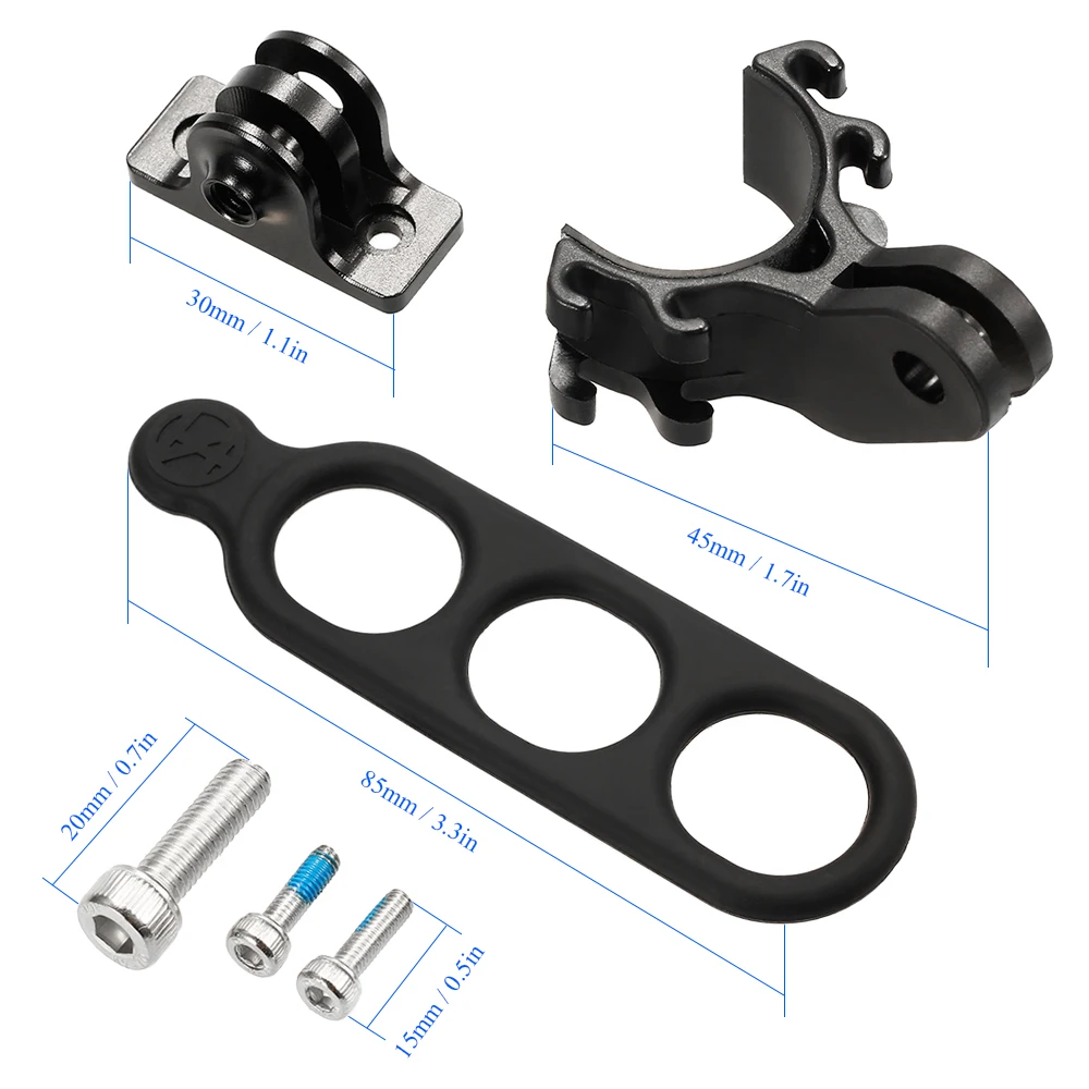 

iGPSPORT Cycling Computer Holder S81 Aluminum Alloy Camera Holder Mount with Bike Light Holder Rubber Strap Headlight Clamp