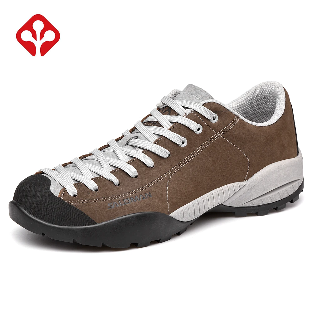 Salaman, мужская обувь из натуральной кожи, уличная походная обувь, кроссовки для мужчин, спортивная обувь для альпинизма, горного туризма, турсима, мужская обувь
