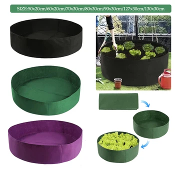 

Fabric Garden Grow Bag Raised Garden Bed Round Planting Container Grow Bags Breathable Planter Pot for Plants Nursery Pot