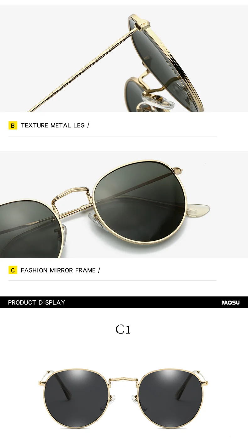 Новые Поляризованные солнечные ретро-очки для мужчин и женщин, металлические очки в стиле панк, мужские роскошные брендовые высококачественные солнцезащитные очки UV400
