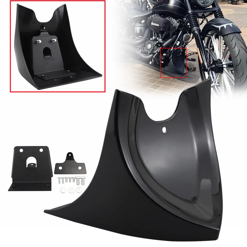 Bid4ze Matte Black Chin Fairing Front Spoiler Lower Cover Compatible With Harley XL Sportster iron 883 1200 2004-2018 