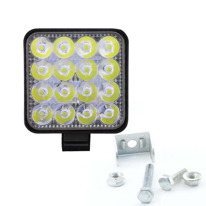 

Square 48W LED Work Light 12V 24V Off Road Flood Spot Lamp For Car Truck SUV New