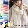Écharpe en lin de couleur unie pour femmes, turban hijab