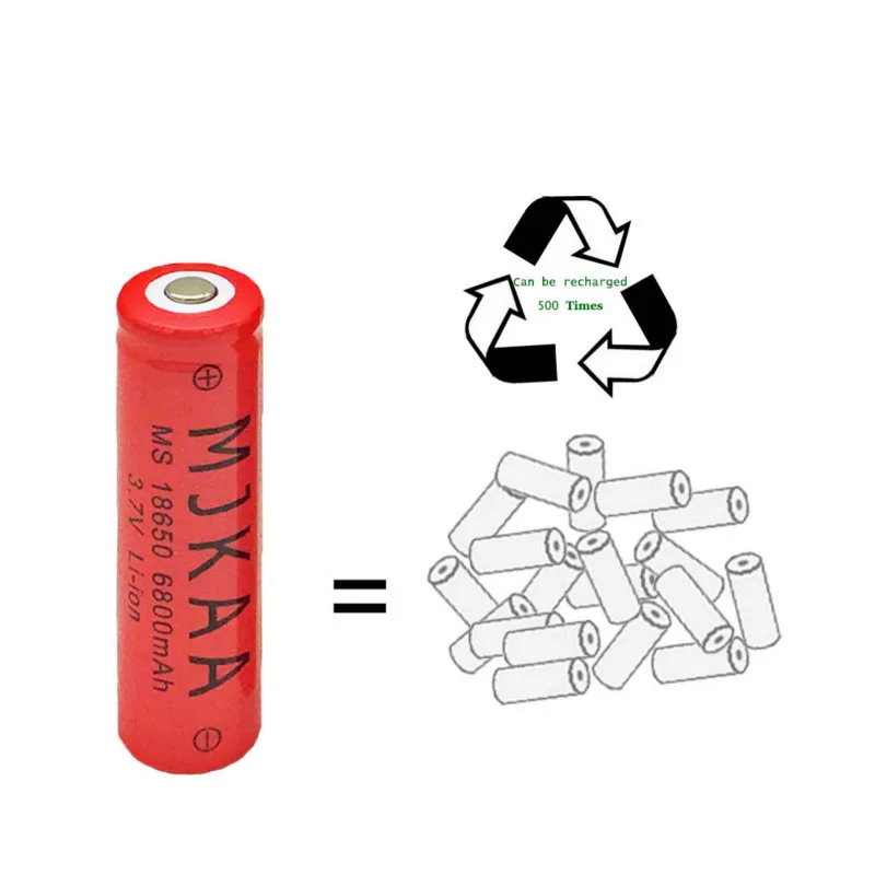 3 7 V MS 18650 6800mAh перезаряжаемый литий ионный аккумулятор электронные